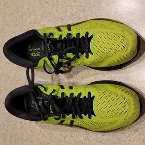 ASICS gel kayano men's running shoe 11.5 lime green and black
